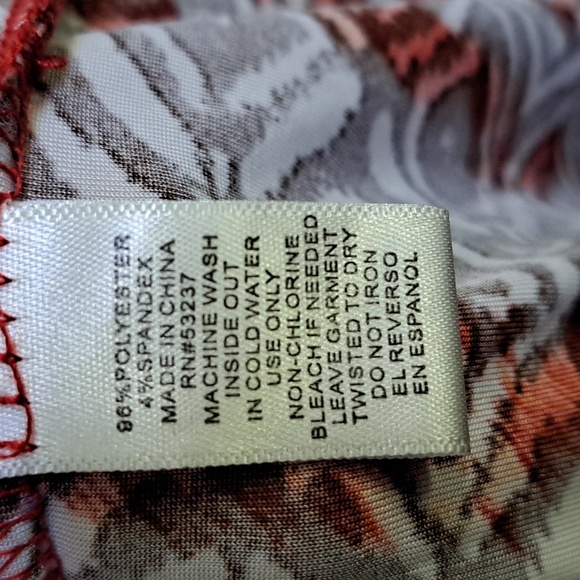 Mlle Gabrielle Brown/Orange/Red V-Neck Maxi Dress. Size 2X - Picture 8 of 8